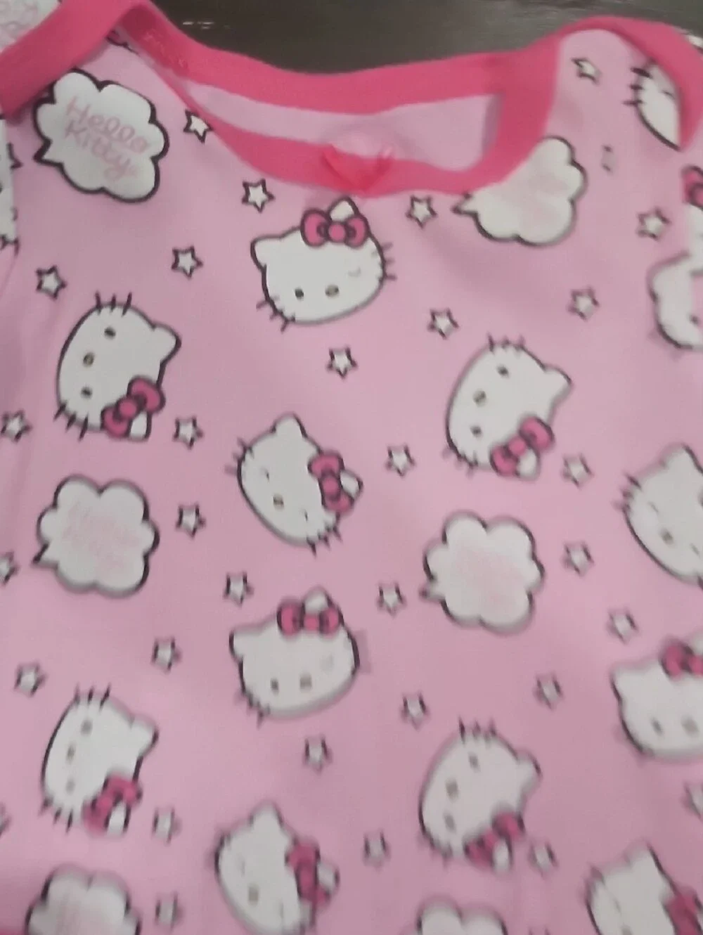 Hello Kitty Pink Allover Graphic Bodysuit ● NEVER BEEN WORN